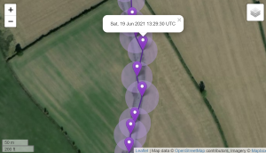 Exemplary SnapperGPS track